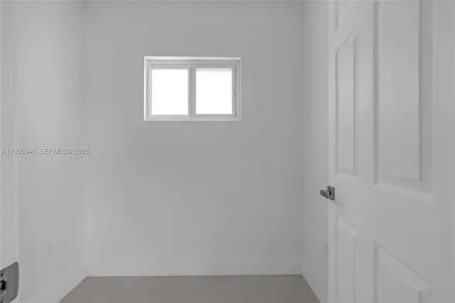 a view of a closet in a room