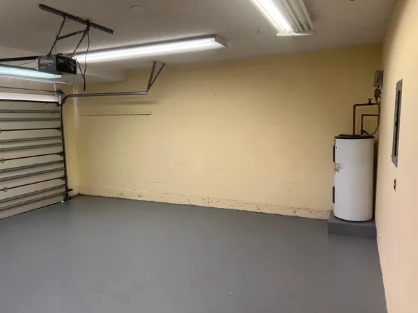 a view of a room with storage