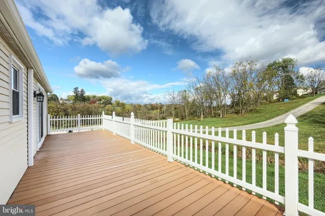 a view of deck with wooden floor and fence