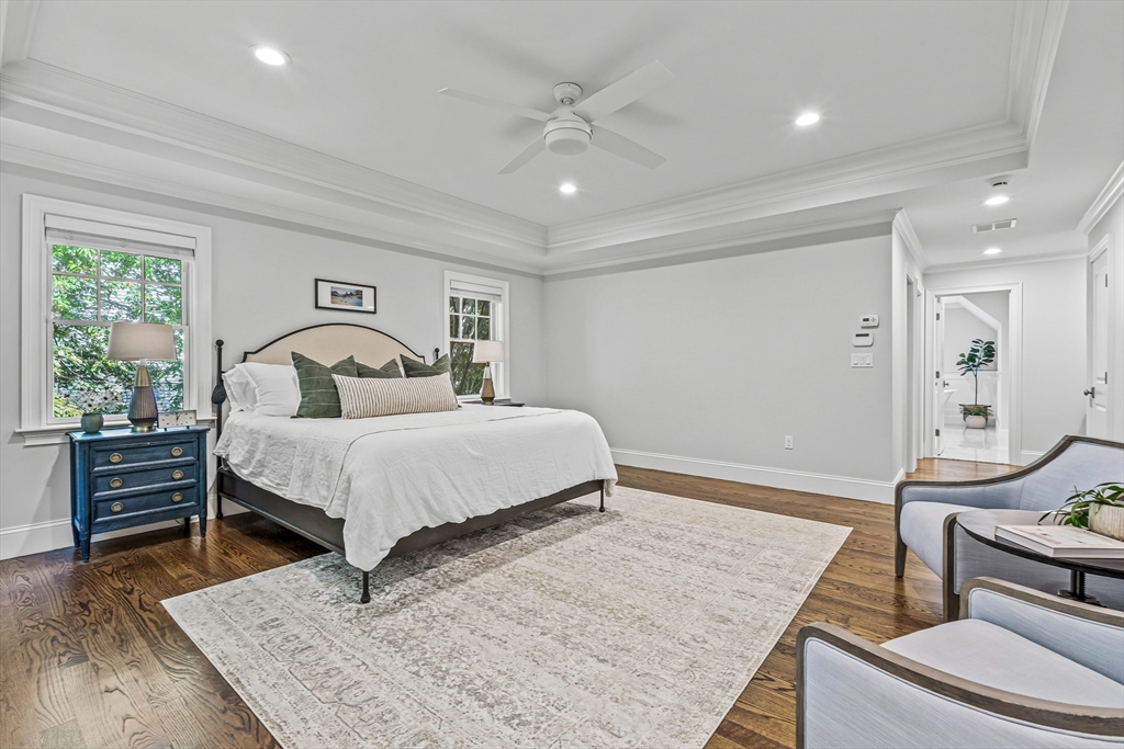 46 Pilgrim Road Wellesley, MA 02481 - Photo 13 of 35 a bedroom with a bed and wooden floor