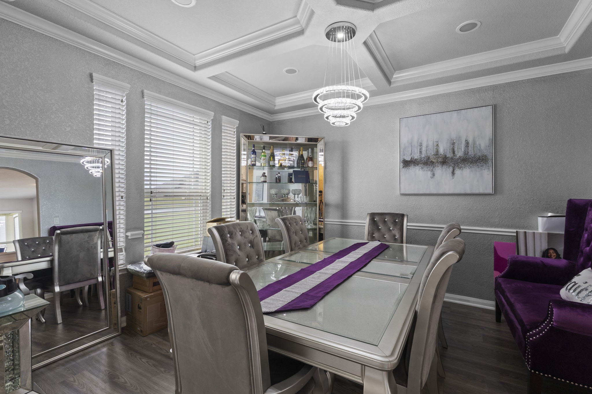 2375 Diamond D Lane Beaumont, TX 77713 - Photo 11 of 43 a living room with furniture a chandelier and a window
