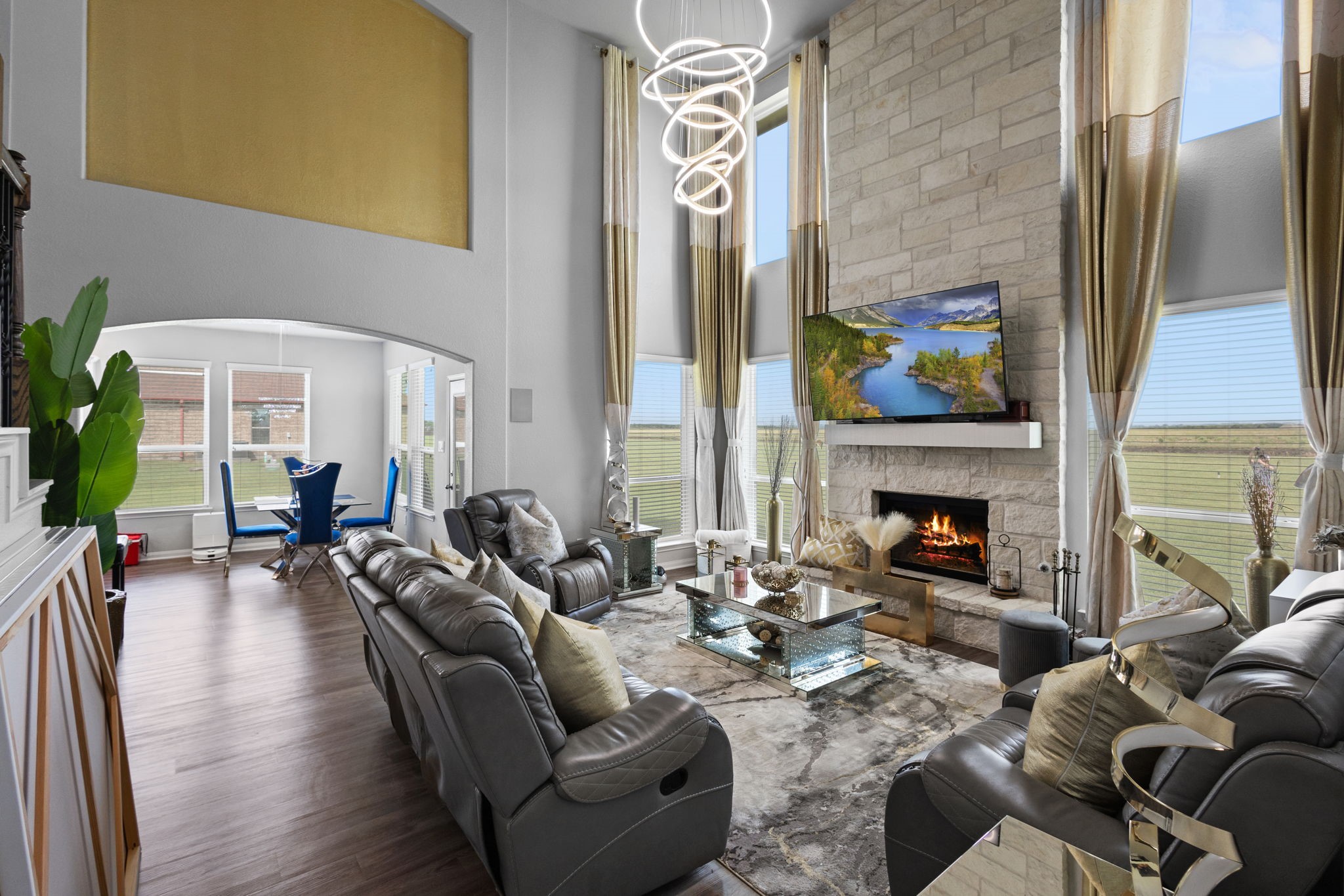 2375 Diamond D Lane Beaumont, TX 77713 - Photo 21 of 43 a living room with fireplace furniture and a fireplace