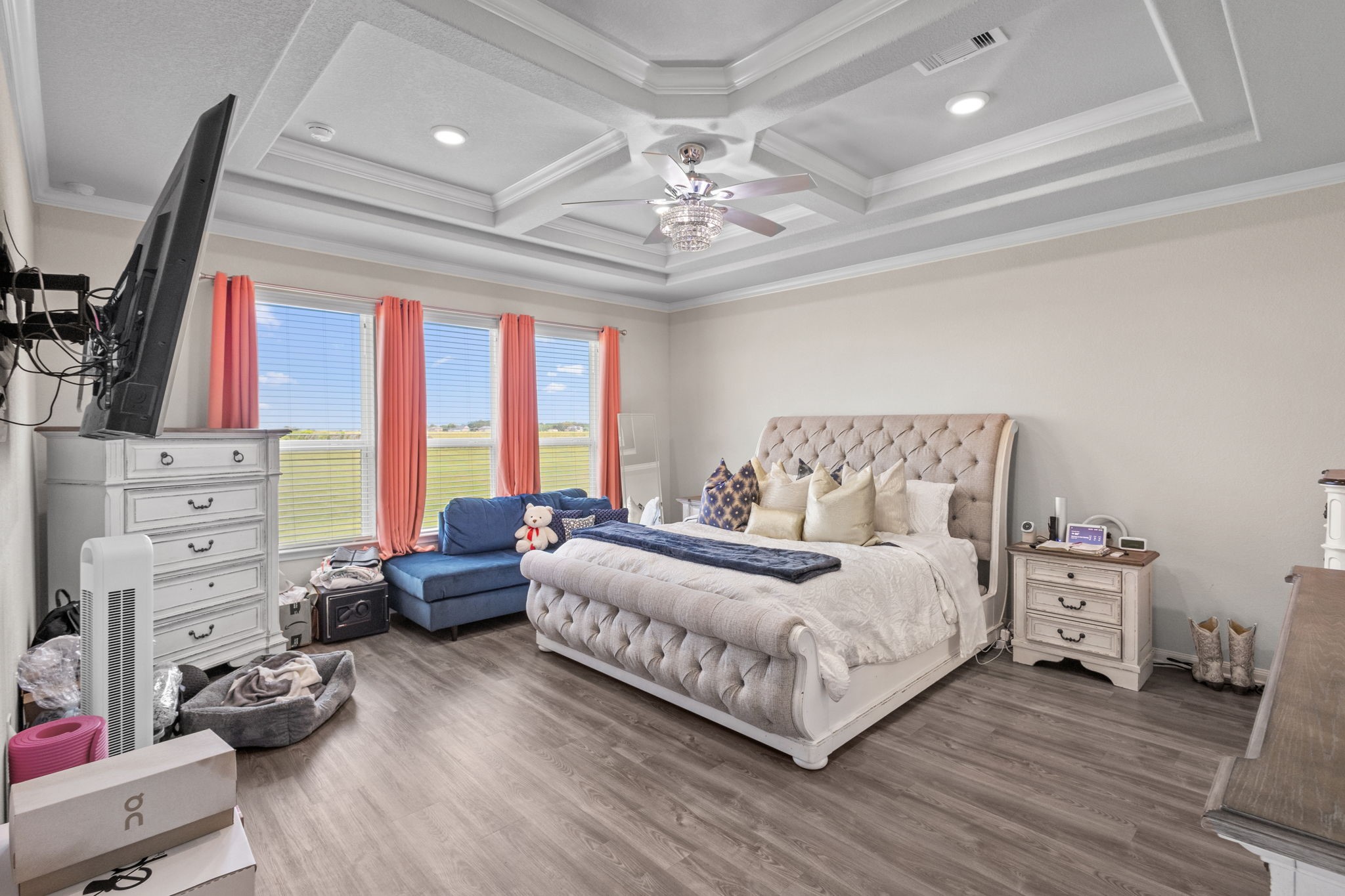 2375 Diamond D Lane Beaumont, TX 77713 - Photo 26 of 43 a spacious bedroom with a bed and a couch