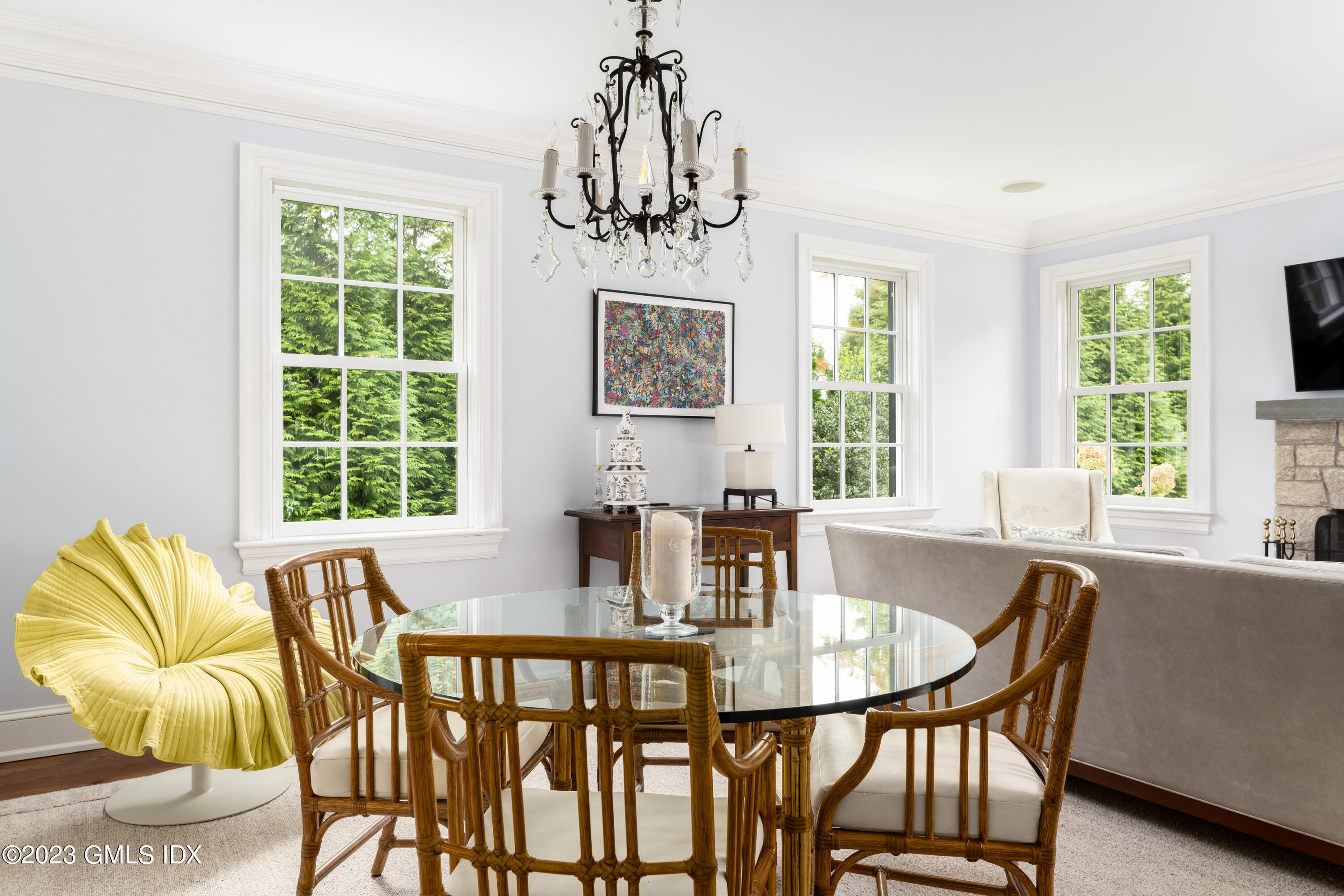 6 Hill Road Greenwich, CT 06830 - Photo 11 of 35 a view of a dining room with furniture window and outside view