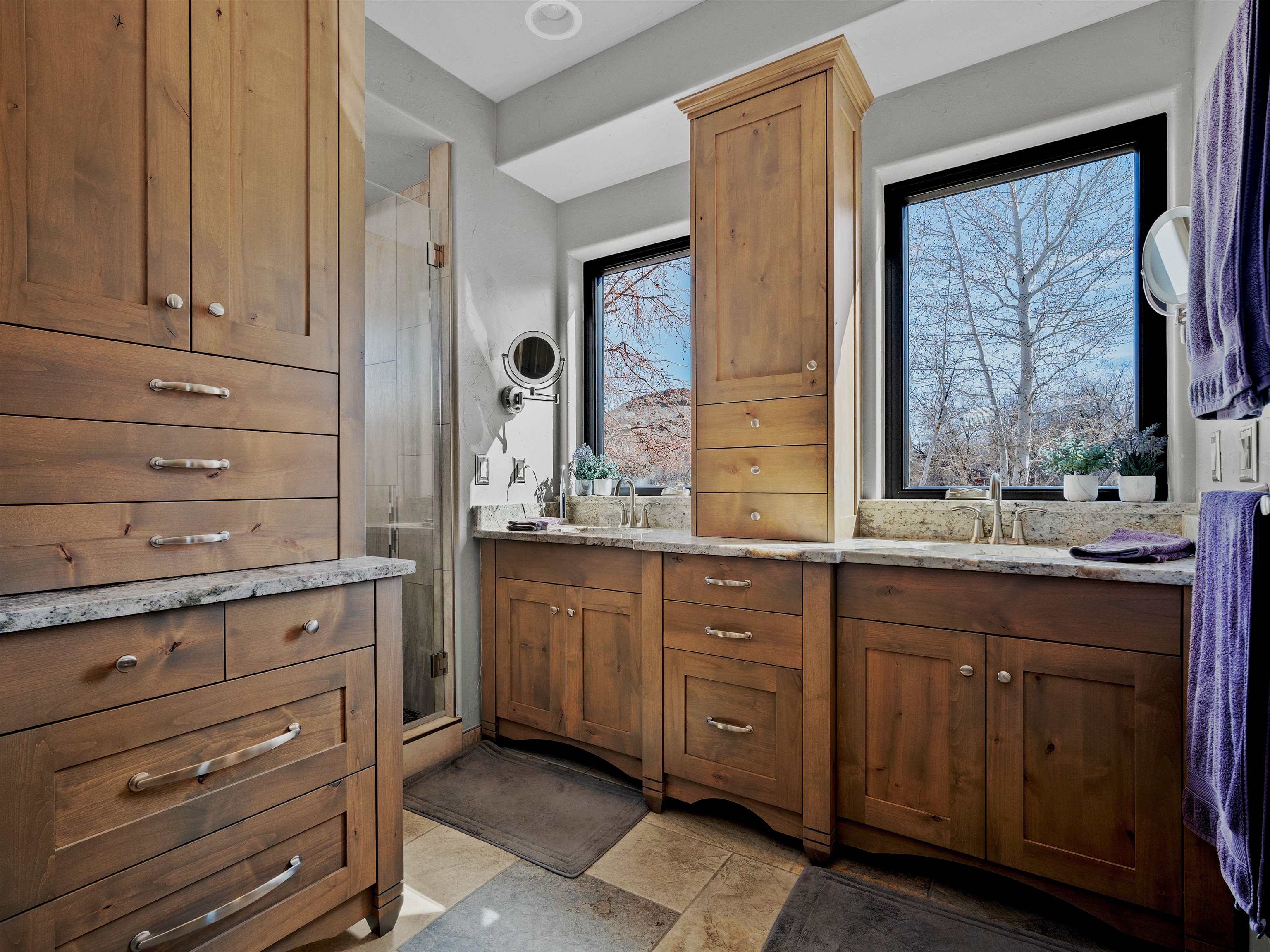 2111 Desert Hill Road Grand Junction, CO 81507 - Photo 20 of 34 a bathroom with a granite countertop sink mirror and double