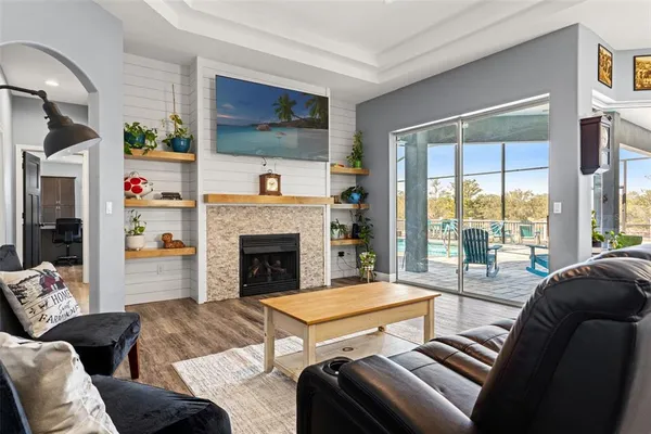 a bathroom with a sink a mirror and a shower