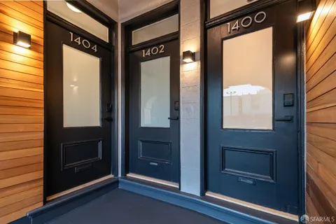 a view of front door
