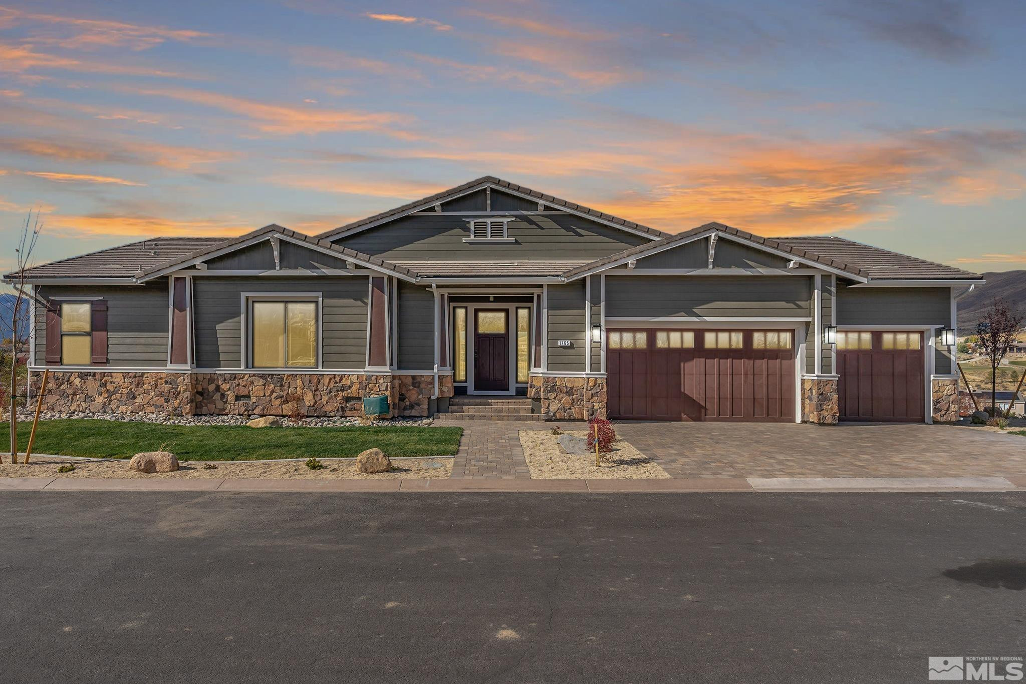 1765 Boulder Ridge Court Reno, NV 89523 - Photo 3 of 36 front view of a house with a yard