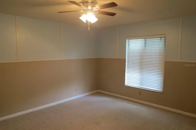 an empty room with a window