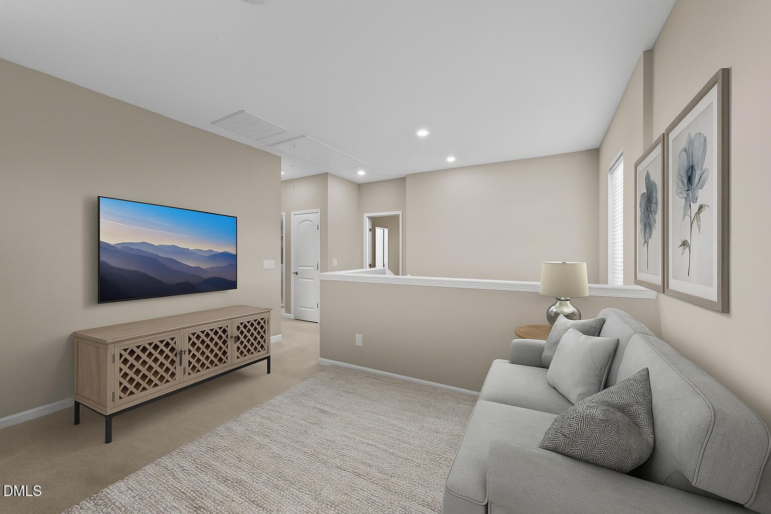 26 Mint Julip Circle Clayton, NC 27527 - Photo 27 of 46 a living room with furniture and a flat screen tv