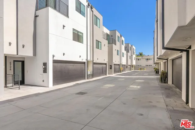 a view of a building along the street