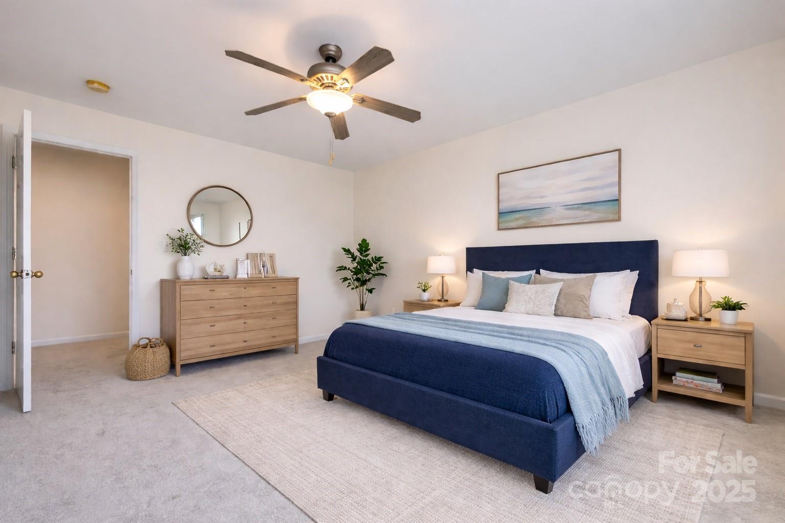 2705 Gosling Terrace Road Charlotte, NC 28262 - Photo 13 of 25 a bedroom with a bed a chandelier and dresser