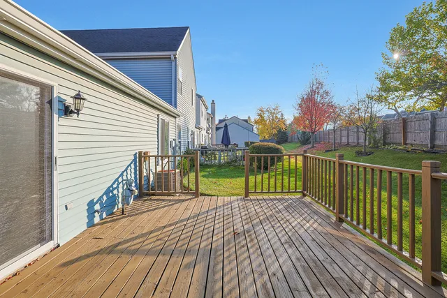 a view of deck with a backyard