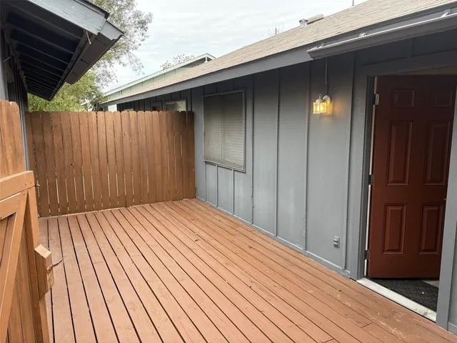 a view of wooden deck