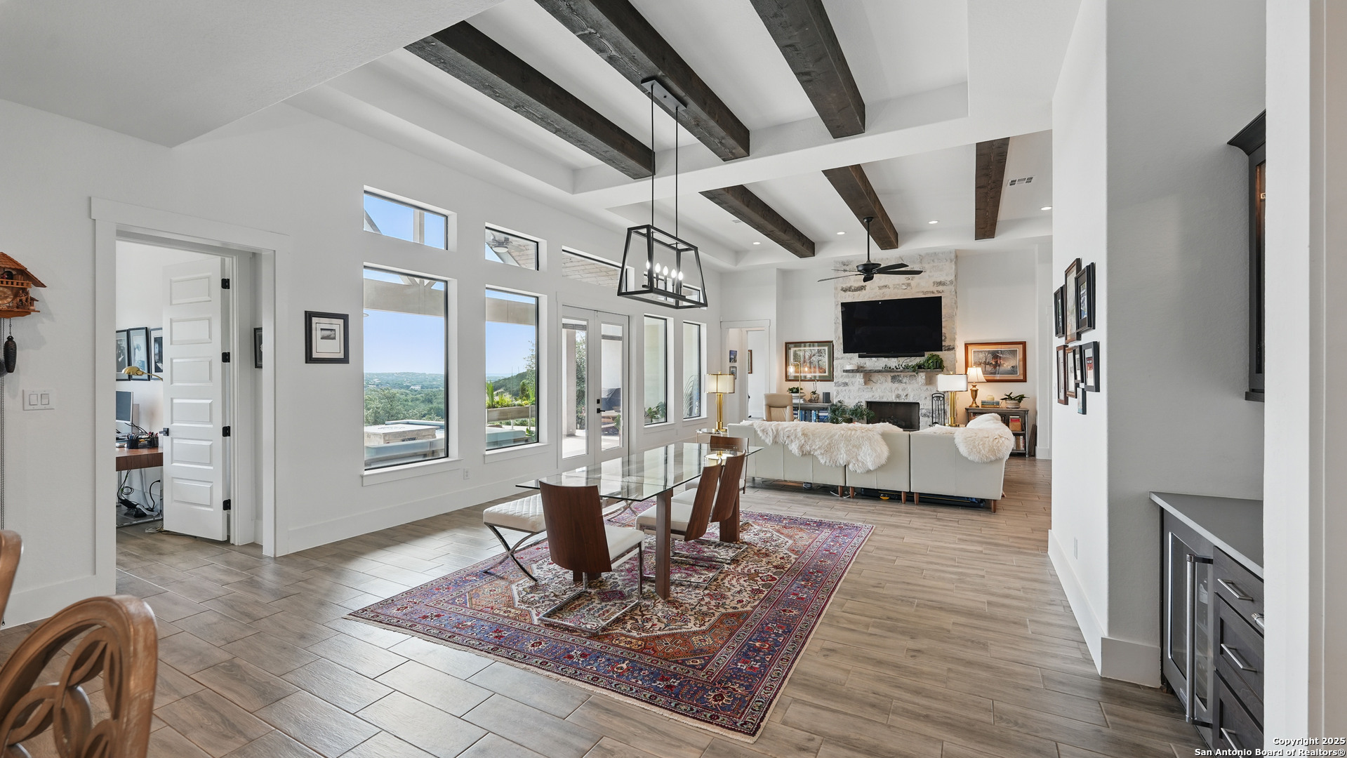 191 Crane Circle Spring Branch, TX 78070 - Photo 12 of 57 a living room with furniture and a fireplace