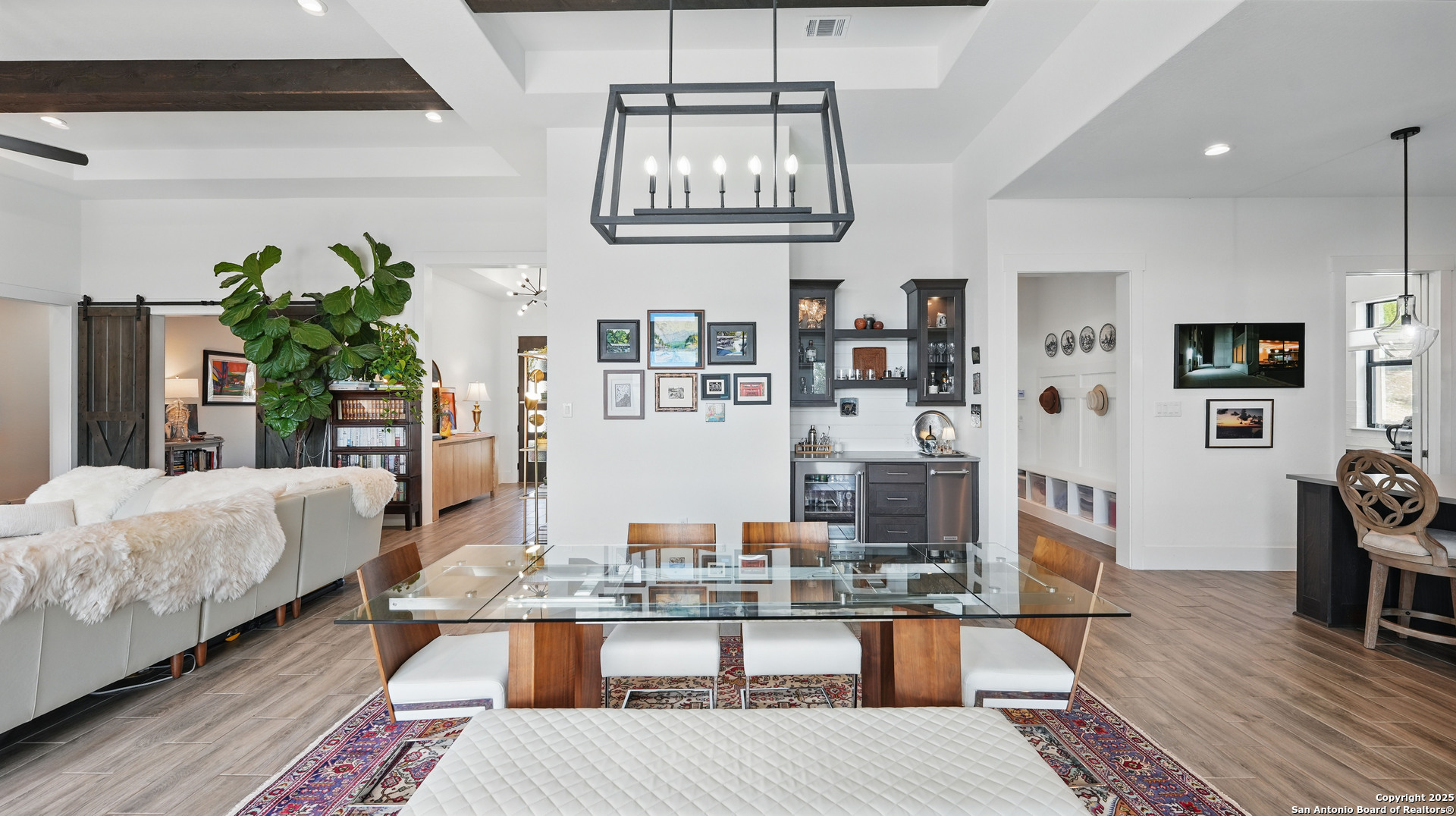 191 Crane Circle Spring Branch, TX 78070 - Photo 13 of 57 a living room with furniture and a wooden floor