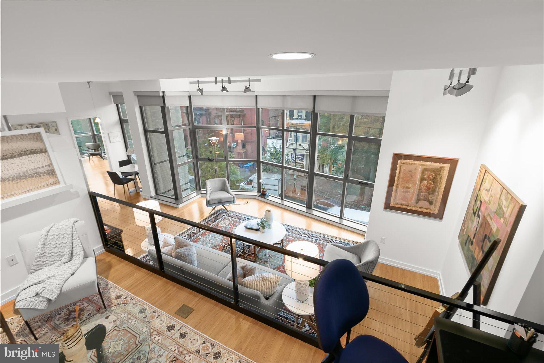 1413 P Street Northwest, Unit 301 Washington, DC 20005 - Photo 7 of 25 Elevated Loft with Sweeping Interior Views