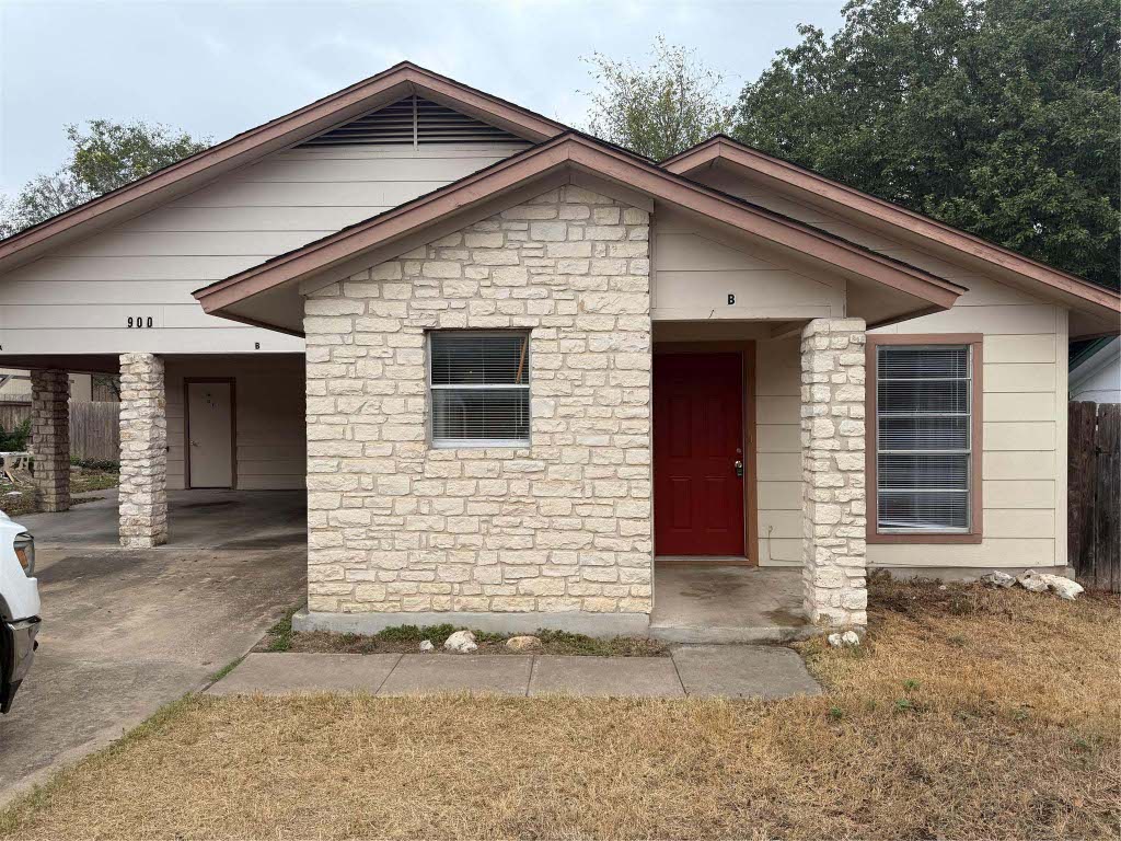 a front view of a house