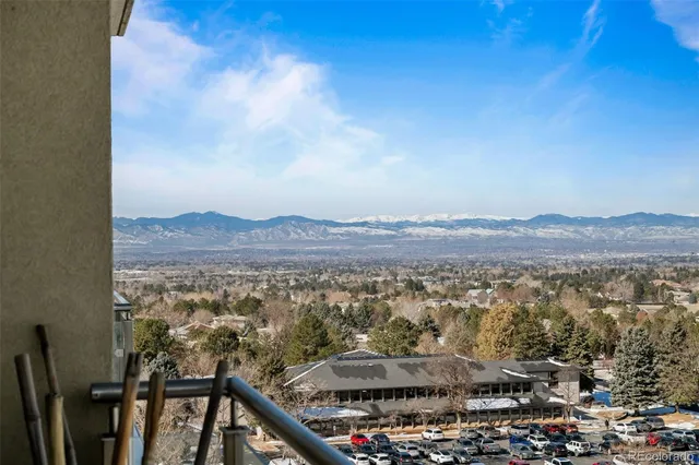 a view of city and mountain