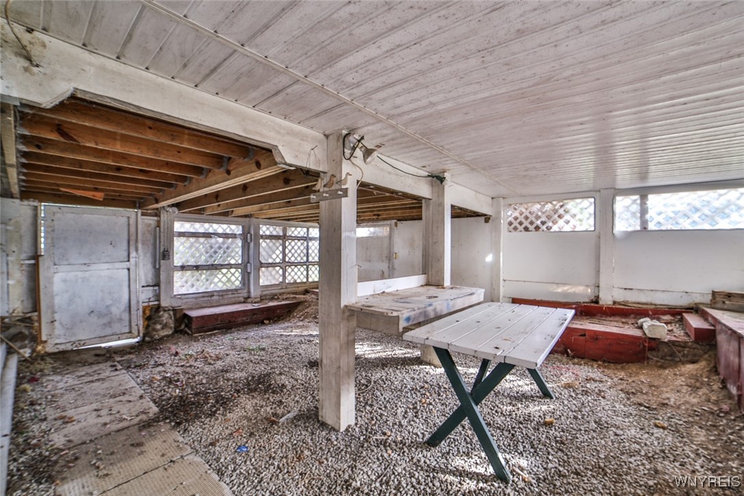 13676 Bloomingdale Road Newstead, NY 14001 - Photo 27 of 39 Enclosed work/storage space accessed from the base