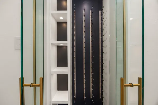 a view of a bedroom from a hallway