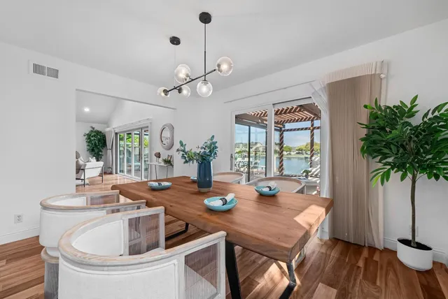 a room with furniture and a large window