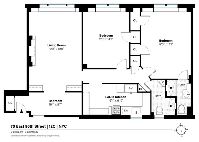$1,395,000 | 70 East 96th Street, Unit 12C | Upper East Side