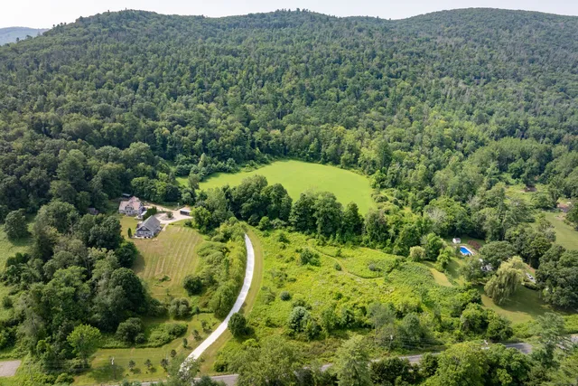 a view of a forest with a sink