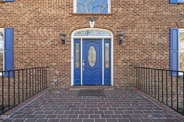 a front view of a building with a shower