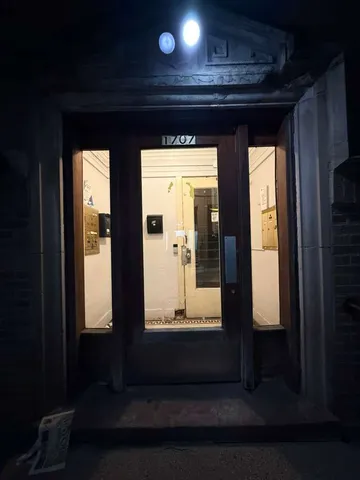 a view of back door of the house