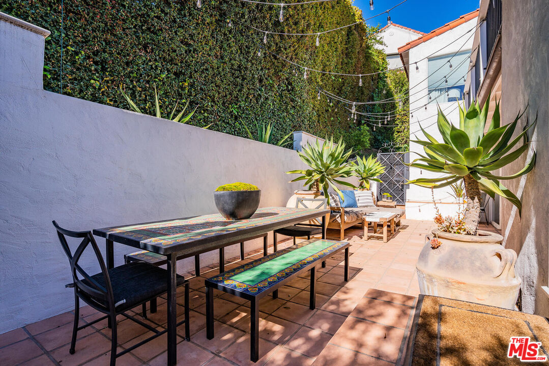 1417 Queens Road Los Angeles, CA 90069 - Photo 23 of 25 a view of outdoor seating area with furniture