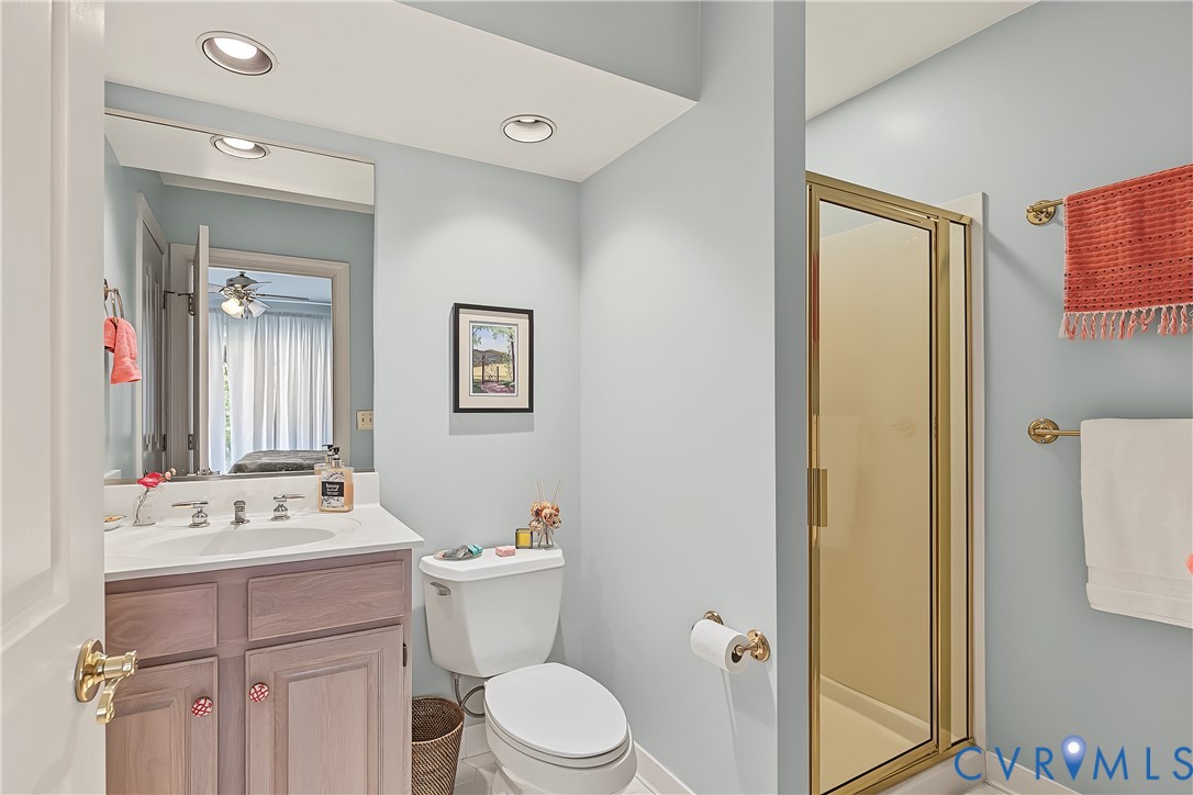 3131 Stony Point Road, Unit B Richmond, VA 23235 - Photo 64 of 65 Recessed lighting illuminating a single vanity wit