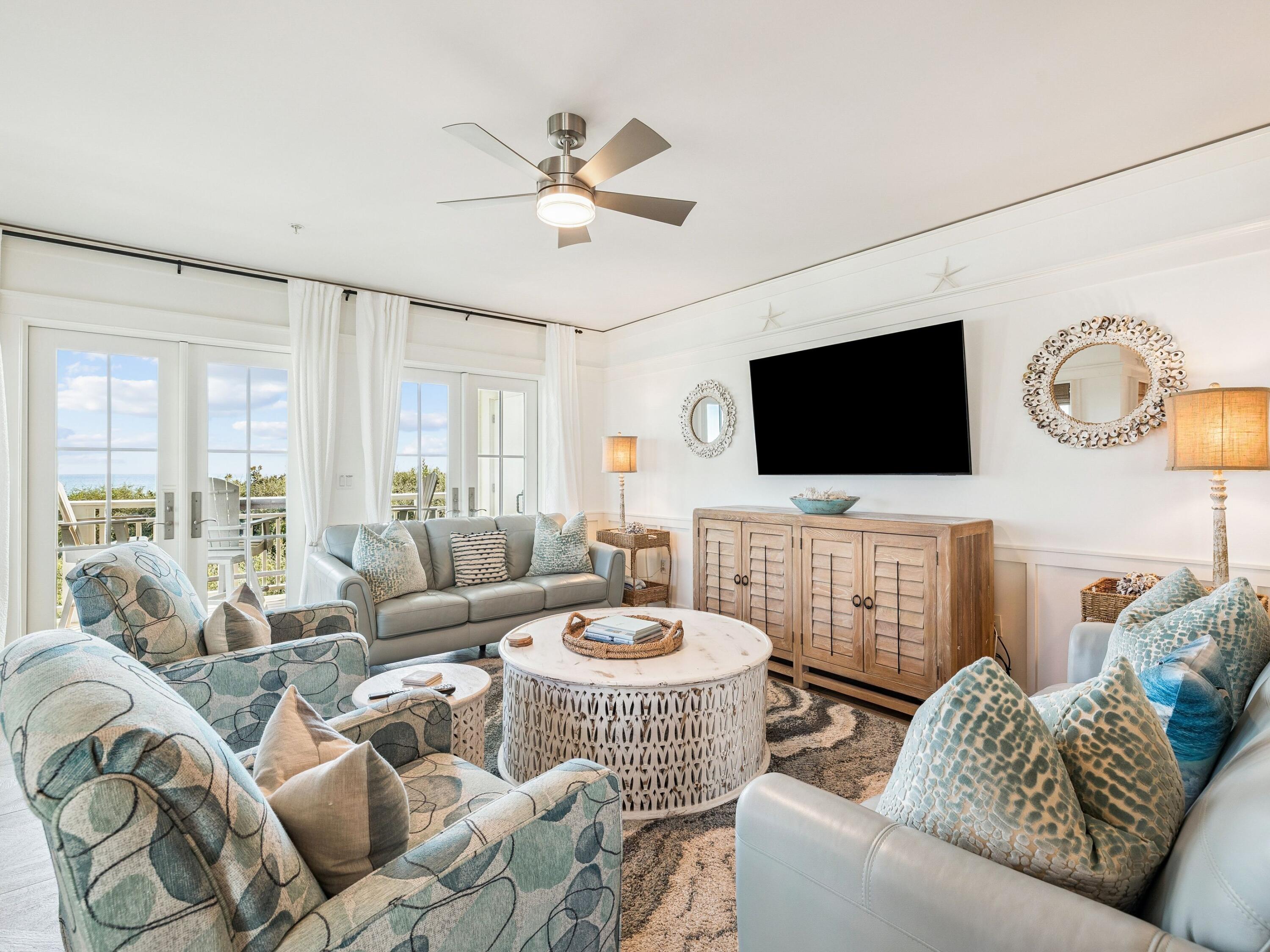 1848 East County Highway 30A, Unit 2 Santa Rosa Beach, FL 32459 - Photo 14 of 37 a living room with furniture and a flat screen tv