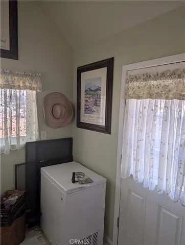 a utility room with a window