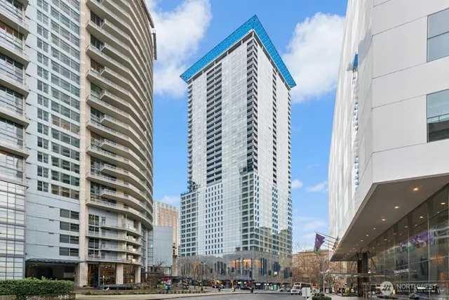 a front view of a building