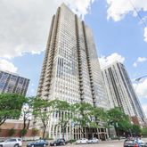 a view of a city with tall buildings