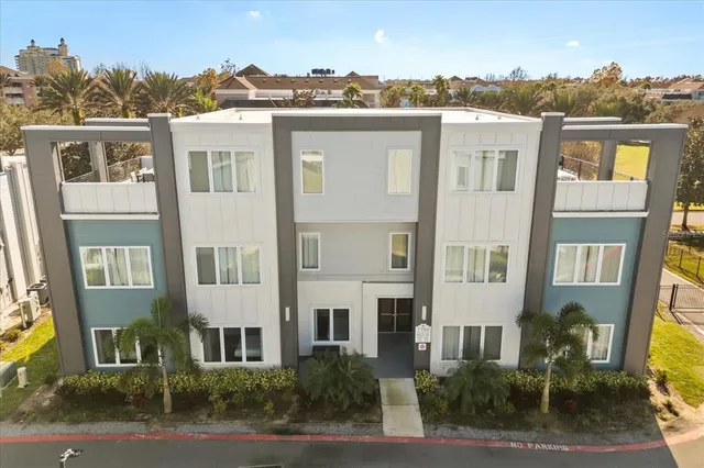 a view of a city with tall buildings