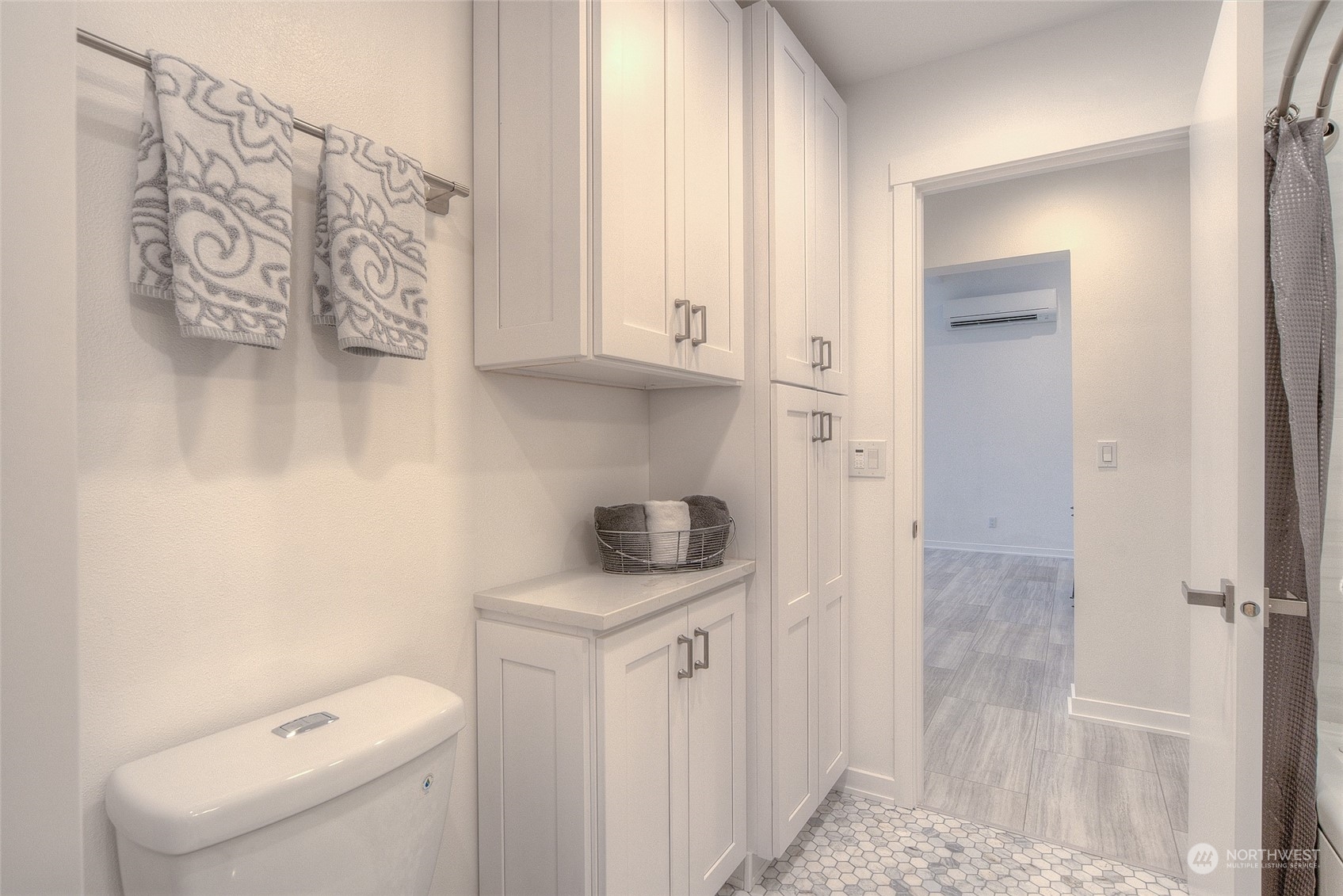2567 Raccoon Point Road Orcas Island, WA 98245 - Photo 24 of 40 a bathroom with a granite countertop sink a toilet and shower