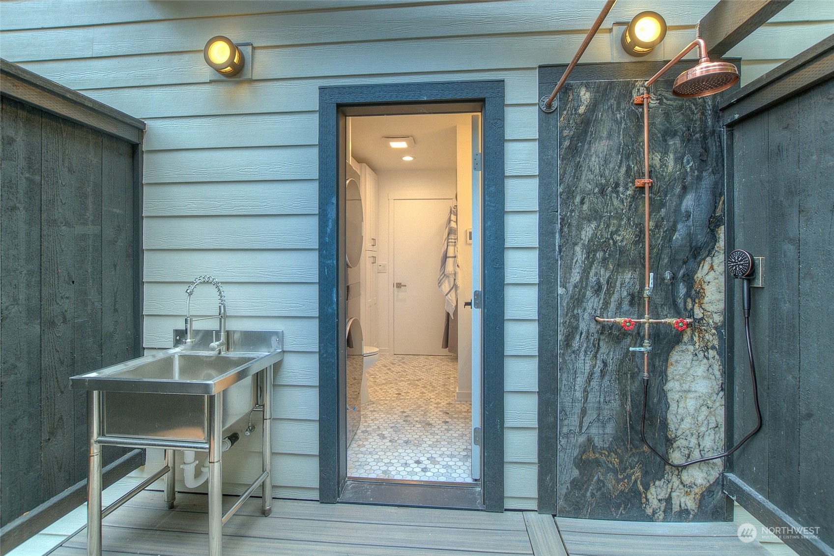 2567 Raccoon Point Road Orcas Island, WA 98245 - Photo 30 of 40 a bathroom with a mirror and a shower