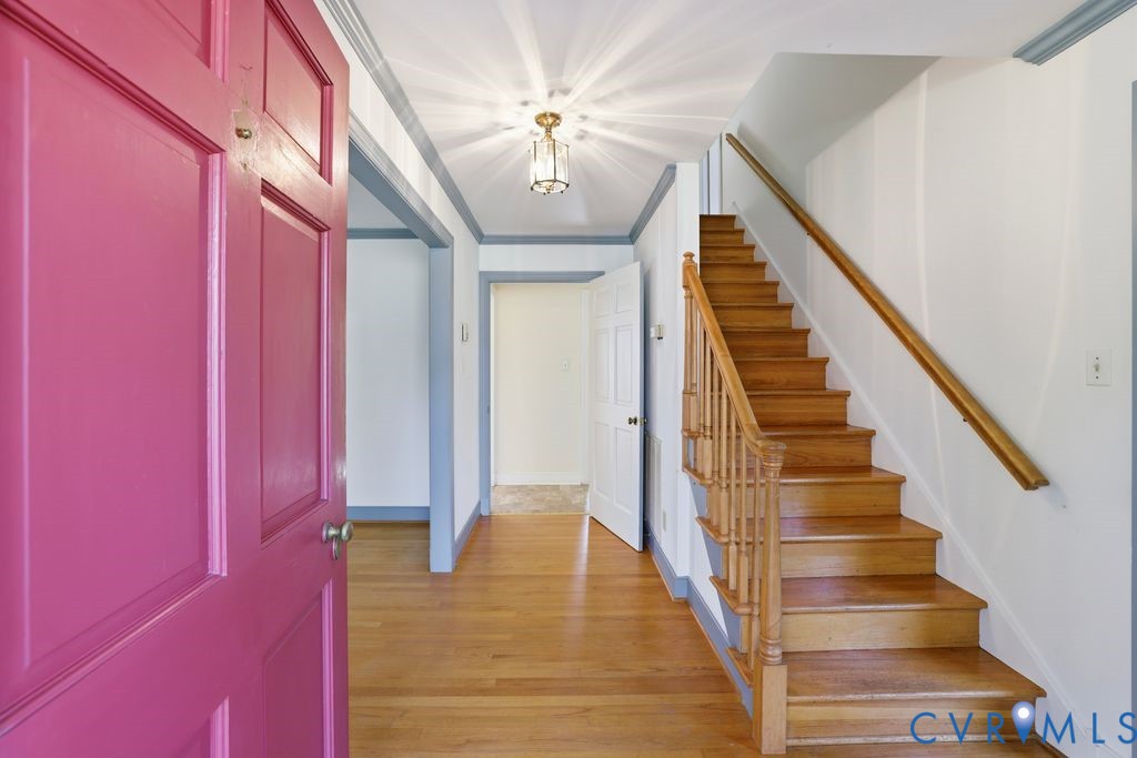 11352 Rockville Road Rockville, VA 23146 - Photo 6 of 38 a view of entryway and hall with wooden floor