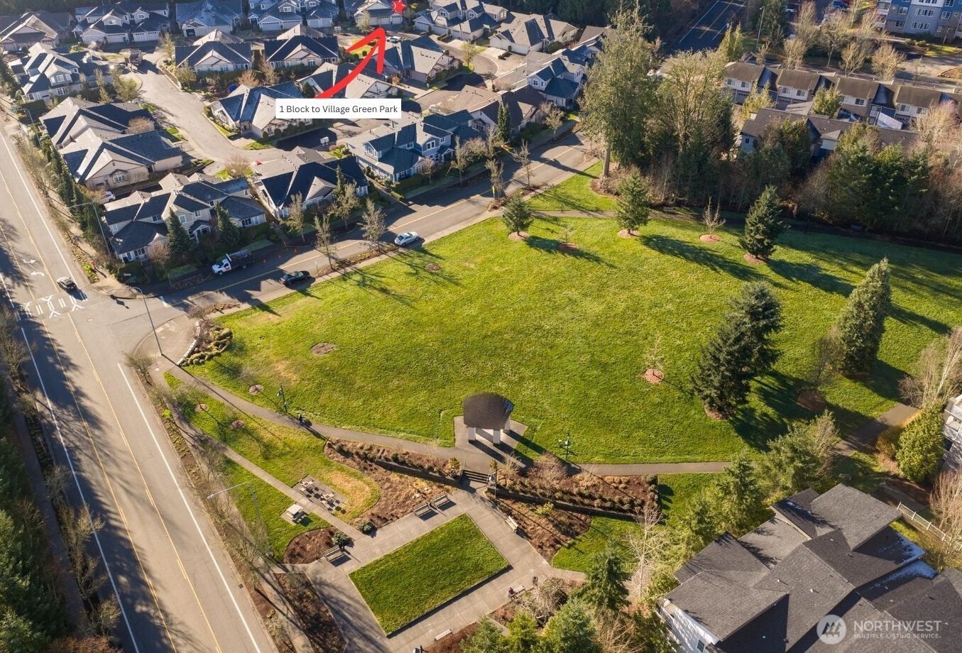 23857 Northeast 112th Circle, Unit 2 Redmond, WA 98053 - Photo 27 of 28 an aerial view of residential houses with outdoor space