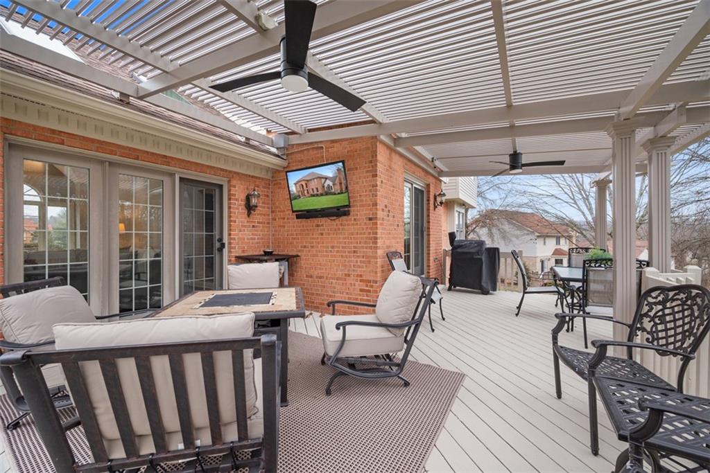 317 Blue Run Road Cheswick, PA 15024 - Photo 46 of 50 Spacious deck with custom electrical louvered Pergola