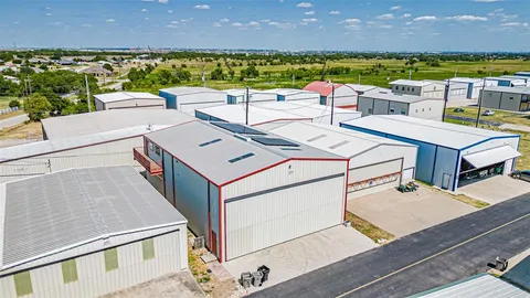 an outdoor space with furniture