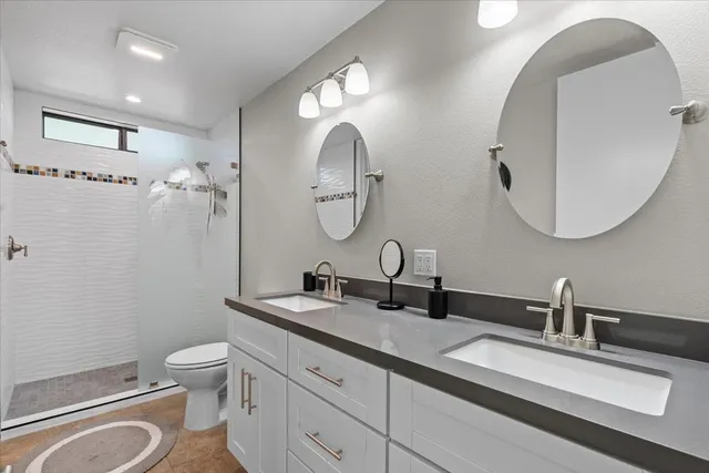 a bedroom with a bed and closet