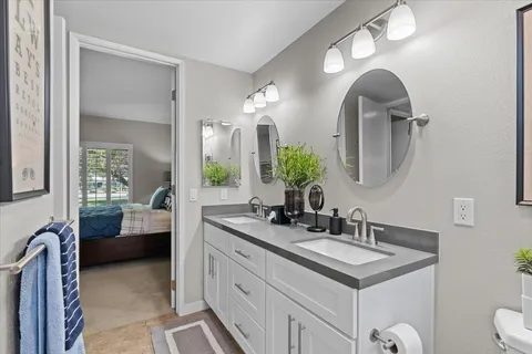 a view of a hallway with washer and dryer