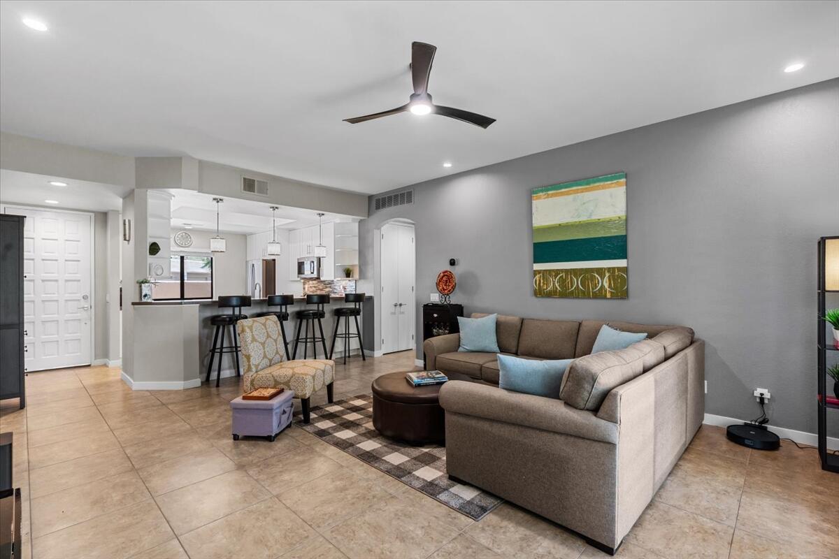 67527 North Portales Drive Cathedral City, CA 92234 - Photo 5 of 47 a living room with furniture and kitchen view