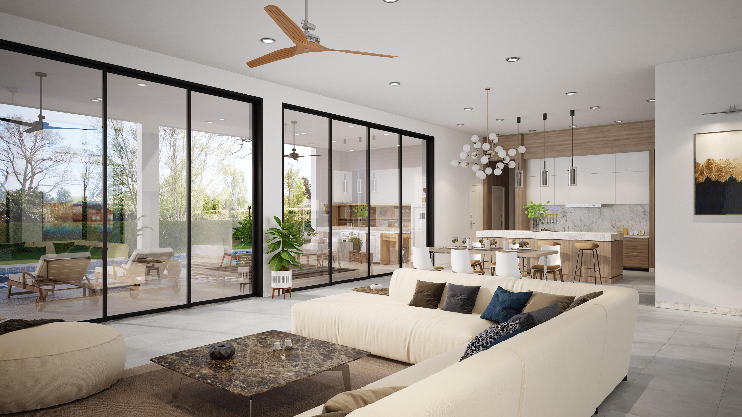 10 Bamboo Lane Jupiter, FL 33458 - Photo 3 of 14 a living room with furniture and a large window