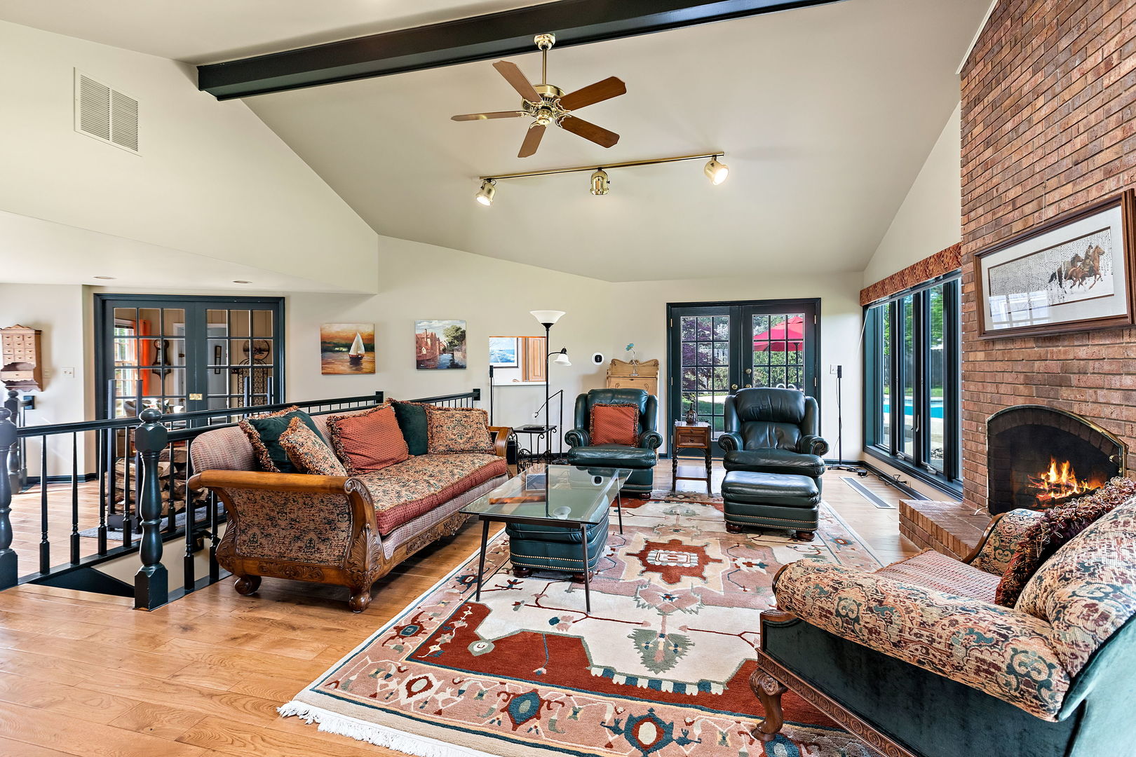 N543 Herrick Drive Wheaton, IL 60187 - Photo 8 of 29 a living room with furniture and a fireplace