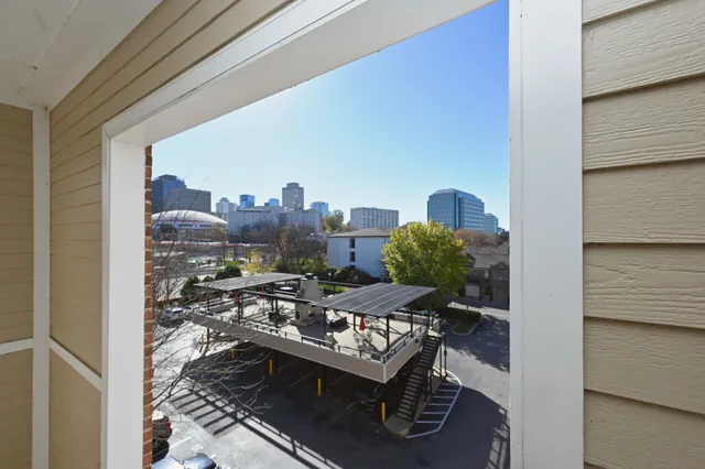 a building view with sitting space and balcony