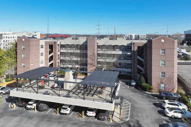 an aerial view of a city